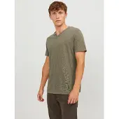 Jack & Jones T-Shirt "SPLIT NECK TEE" mit V-Ausschnitt