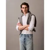 Calvin Klein Solid Stretch Slim Fit Langarmhemd