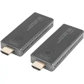 Digitus 4K Wireless HDMI Extender Set, 30 m, 4K/30Hz, 3840 x 2160 Pixel, AV-Sender & -Empfänger, 30 m, Verkabelt & Kabellos, Schwarz, Silber, HDCP