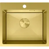 Mexen Solix Edelstahlspüle 1-beckig 500 x 450 mm, golden HC - 6402501000-55HC