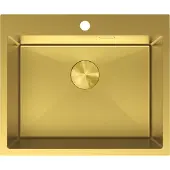 Mexen Solix Edelstahlspüle 1-Becken 600 x 500 mm, gold - 6408601000-55