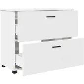 vidaXL Badezimmermöbel-Set 3 Stk. Weiß Sperrholz und Metall