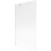 Mexen Next Duschabtrennung, 1-flügelig, 100 x 150 cm, Streifen, Weiß - 895-100-000-00-09-20