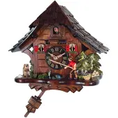 Engstler - 4929 - Kuckucksuhr - 1-Tag-Kettenzugwerk - Nussbaum