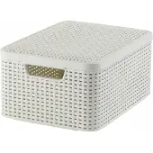 Curver Aufbewahrungsbox NATURAL STYLE mit Deckel M Creme