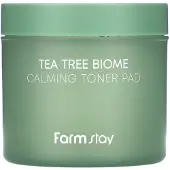 Farm Stay Tea Tree Biome Toner-Pads mit beruhigender Wirkung, 140 ml