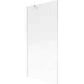 Mexen Next Badewannenabtrennung 1-teilig 90 x 150 cm, Streifen, Weiß - 895-090-000-00-09-20