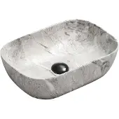 Mexen Rita Aufsatzwaschbecken 45 x 32 cm, grauer Stein - 21084598