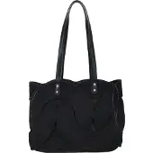 Gallantry Paris Gallantry, Geflochtener Damen-Shopper im Boho-Stil mit Flechtmuster, Schwarz