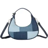 Gallantry Paris Gallantry, Damen-Hobotasche aus Patchwork-Denim mit Schultergurt, Blau