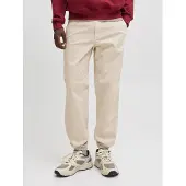 Jack & Jones Jogginghose "JPSTKANE TROY CUFFED JOGGER SN", Herren, Gr. M, N-Gr, gelb (moonbeam), Web, Obermaterial: 100% Baumwolle, unifarben, relaxed fit normal, Hosen Jogginghose