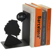 Balvi Buchstütze Einstein aus der Brilliant Mind Kollektion, Eisen, Schwarz, 17x13x10 cm