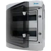 Kopp Aufputz-Feuchtraum-Verteilerkasten N24D, IP65, mit Tür, 2-reihig, 24 Pole