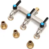 OEM Metallischer Gartenzufluss mit Dreiwegschlauch für Gartenwasserung und Bewässerung.
