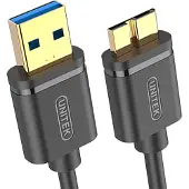 UNITEK Y-C461GBK, 1 m, USB A, Micro-USB B, USB 3.2 Gen 1 (3.1 Gen 1), 5 Gbit/s, Schwarz