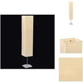 vidaXL Standleuchte mit Stahlständer 135 cm Beige - Lampen