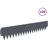 vidaXL Rasenkante 30 stk. 103 x 20 cm Stahl Anthrazit