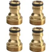 OEM Universal-Adapter für Gartenschlauch mit M22-Innenrohr und M24-Außenrohr, 4 Stück, für das Anschließen von Gartenschläuchen