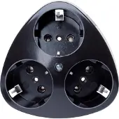 Nobrand Aufputz Steckdose 3-fach Standard schwarz