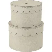 OEM Runde Aufbewahrungsboxen Set beige