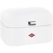 Wesco Brotkasten "Single Grandy - Brotdose", weiß (weiß matt), B:26,8cm H:17,5cm L:22cm, Stahlblech, Lebensmittelaufbewahrungsbehälter, Brotkasten, Lüftungslöcher auf der Rückseite, Metallschaniere