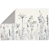 Kleine wolke "Savannah" Höhe 5 mm rutschhemmend beschichtet fußbodenheizungsgeeignet Badteppich, bedruckt, Gräser Design