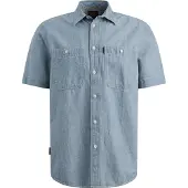 PME Legend Short Sleeve Hemd Coton Linnen Chambray Indigo - 3XL