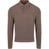 Suitable Compact Cotton Poloshirt Taupe
