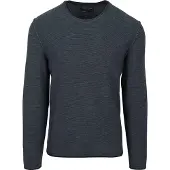 Marc O'Polo Pullover Crewneck Cotton/Linen Dark Blue - XL