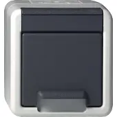 Gira 444030, Schuko, Grau, 250 V, 16 A