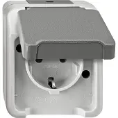 Merten MEG2300-8029 - CEE 7/3 - CEE 7/4 - Grau - Thermoplast - IP44 - 250 V