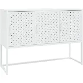 Syfax Sideboard Weiß 105x35x75 cm Stahl