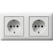 Gira Standard 55 Doppeltes SCHUKO Steckdose Mit Rahmen - 479304