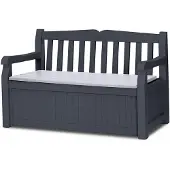 Keter Auflagenbox Garden Bench Gartenbank / Universalbox mit Sitzfunktion, anthrazit