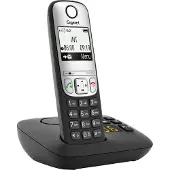 Gigaset A690A, Analoges/DECT-Telefon, Kabelloses Mobilteil, Freisprecheinrichtung, 100 Eintragungen, Schwarz