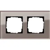 Gira Abdeckrahmen zweifach Esprit Glas Umbra 0212122, Rahmen