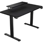Cougar Schreibtisch E-Star 120, Gerade, Rechteckige Form, Gaming, Schwarz, Schwarz, Schwarz