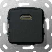 Gira 4846879, HDMI, Schwarz