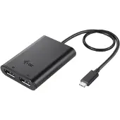 I-Tec USB-C Dual 4K/60Hz (single 8K/30Hz) DP Video Adapter, 2.0, USB Typ-C, DisplayPorts ausgang, 7680 x 4320 Pixel