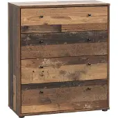 Forte Kommode "Tempra, Kommode, 4 Schubkästen, Höhe 85,5 cm", braun (old wood vintage), B:73,7cm H:85,5cm T:34,8cm, Sideboards, Kommode, Breite 73,7 cm