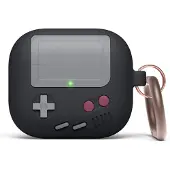 Elago Retro AW5 Silikonhülle mit Aufhänger für AirPods 3 Schwarz