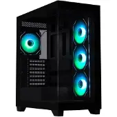 BitFenix Gehäuse CETO / ATX / 4x 120mm ARGB-Lüfter / 2x USB 3.0 / USB-C / gehärtetes Glas / schwarz