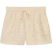 Superdry für Damen. W7110516A Beige Spitzen-Shorts (S), Lässig, Baumwolle