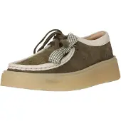 Clarks Schnürschuhe Torview mit weicher Dämpfung 3222 Dark Olive Combi 39