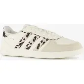 Adidas Sneaker SPORTSWEAR "BREAKNET SLEEK", Damen, Gr. 42, core weiß, crystal linen, khaki six, Leder, Synthetik, Schuhe Sneaker, inspiriert vom Design des handball spezial, Topseller
