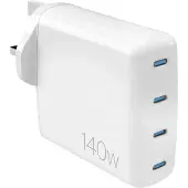 Puro MiniPro 140W Wandladegerät mit GaN-Technologie: 4 USB-C-Anschlüsse (UK)