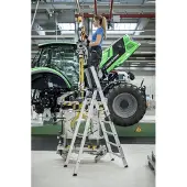 Munk Günzburger Steigtechnik Stufen-Stehleiter einseitig begehbar 5 Stufen