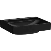 Laufen MEDA Handwaschbecken, unterbaufähig, 450x350mm, ohne Hahnloch, mit Überlauf, H8151117161091, Farbe: Schwarz Matt