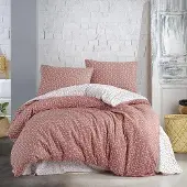 OEM Dunkelorange atmungsaktives Bettwäscheset 135x200cm