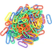 Gistuch Kunststoffkette Vogelspielzeug CClips Haken Links Papagei pädagogisches Kauen